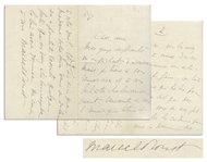 Marcel Proust Autograph Letter Signed From 1917 -- ...it is lovely that these well-deserved successes add their noble radiance to your mourning...